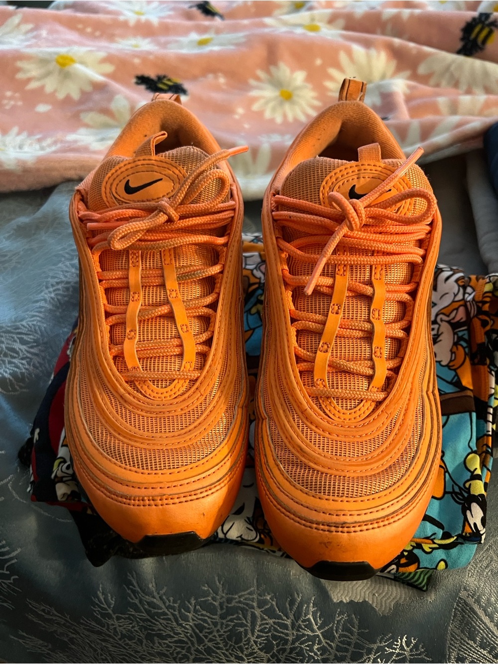 Nike womans9 Kids7 Orange Mesh Athletic Sneakers- no box